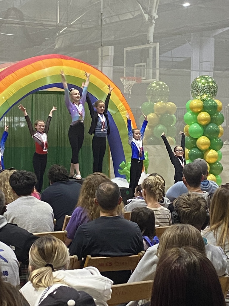 Fourth-grader Evelyn at State Gymnastics championship