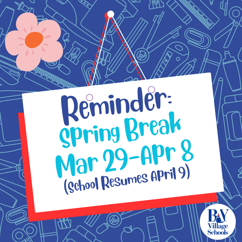 Spring Break reminder no school image