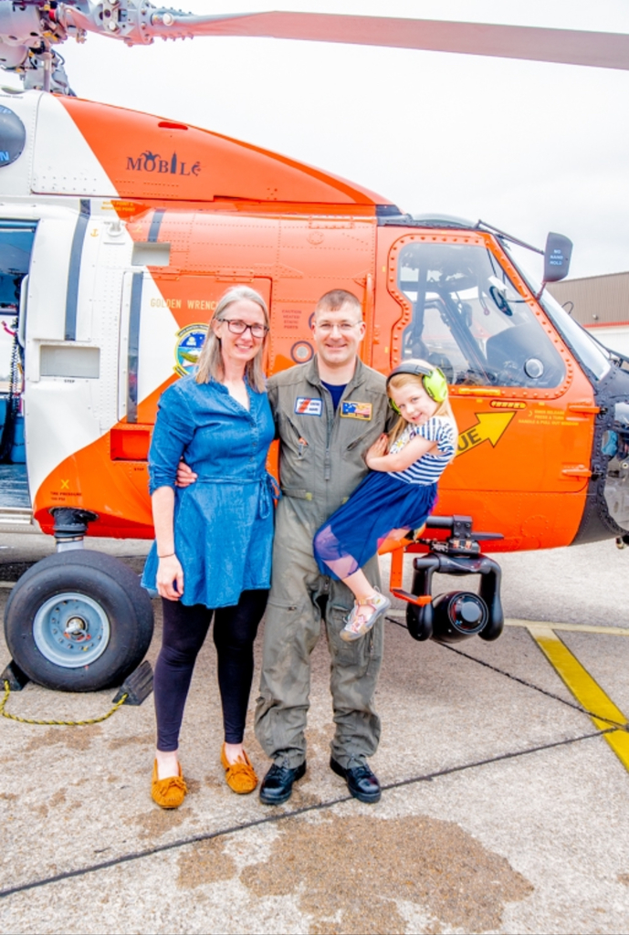 My daughter Maggie Dahl is in Kindergarten at Normandy with Mr. Prebul. Her Dad is active duty Coast Guard. Here is a photo of our family.