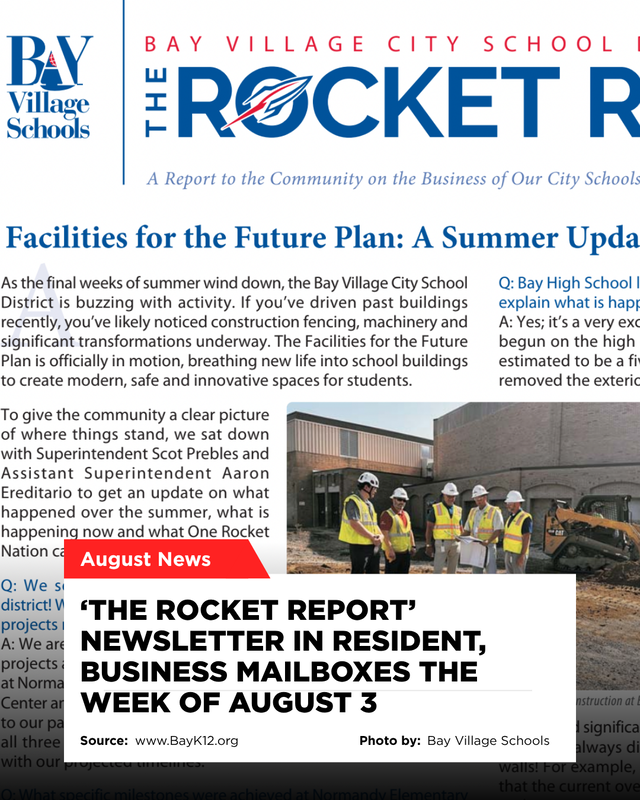 The August 2026 edition of The Rocket Report mailed newsletter image with a construction photo and an image of the front cover of this issue.