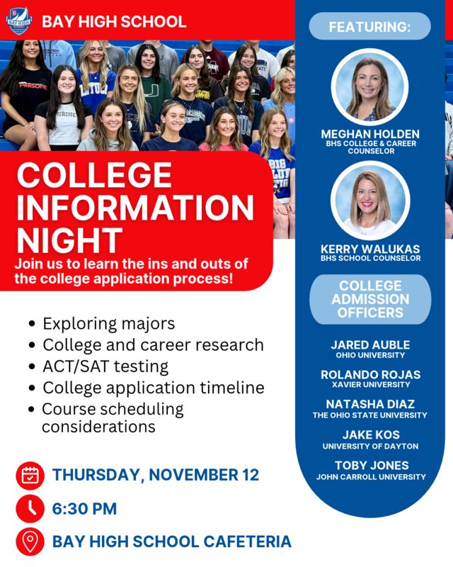 College Info Night Nov. 12, 2026 flyer