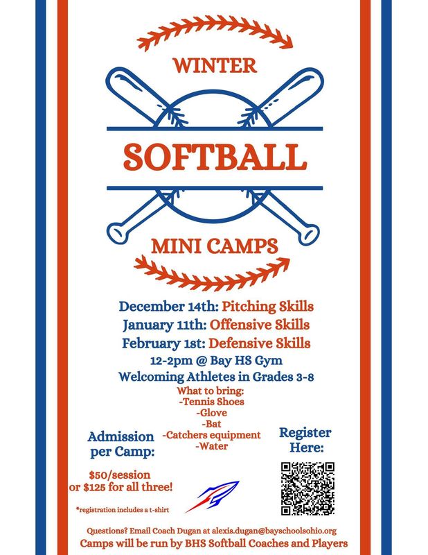 Softball Mini Camps Start this Weekend for Grades 3-8; Register Now!