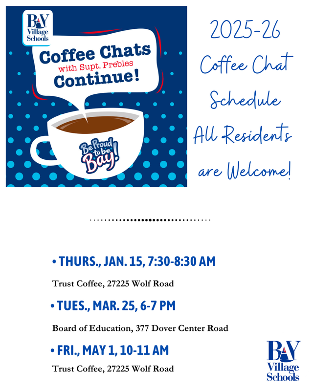 Coffee Chats Flyer for 2025-26 school year