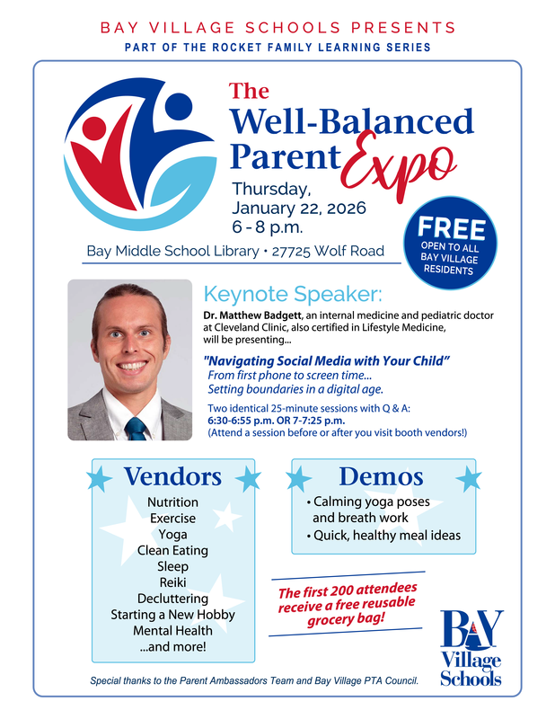 The well-balanced parent expo event flyer