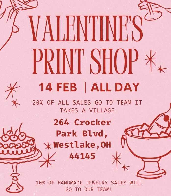 print shop flyer for team it takes a village flyer