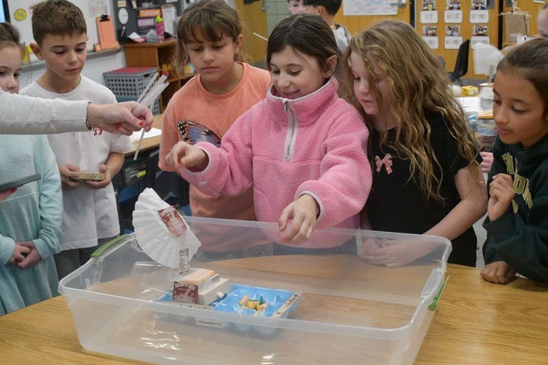 Academy Street third graders set sail with Mayflower-inspired STEAM challenge