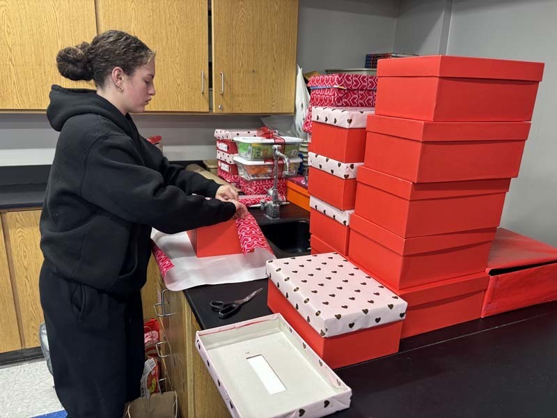 National Honor Society spreads Valentine’s Day cheer with book boxes