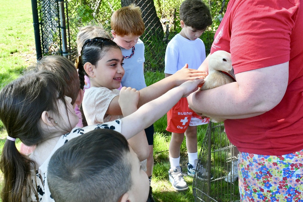 Barnyard buddies visit Blue Point Elementary