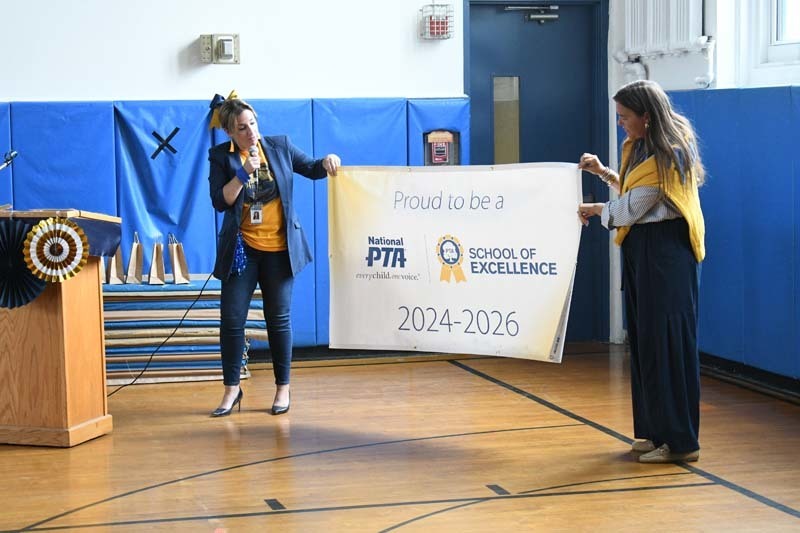 Blue Point celebrates National PTA School of Excellence honor with schoolwide assembly