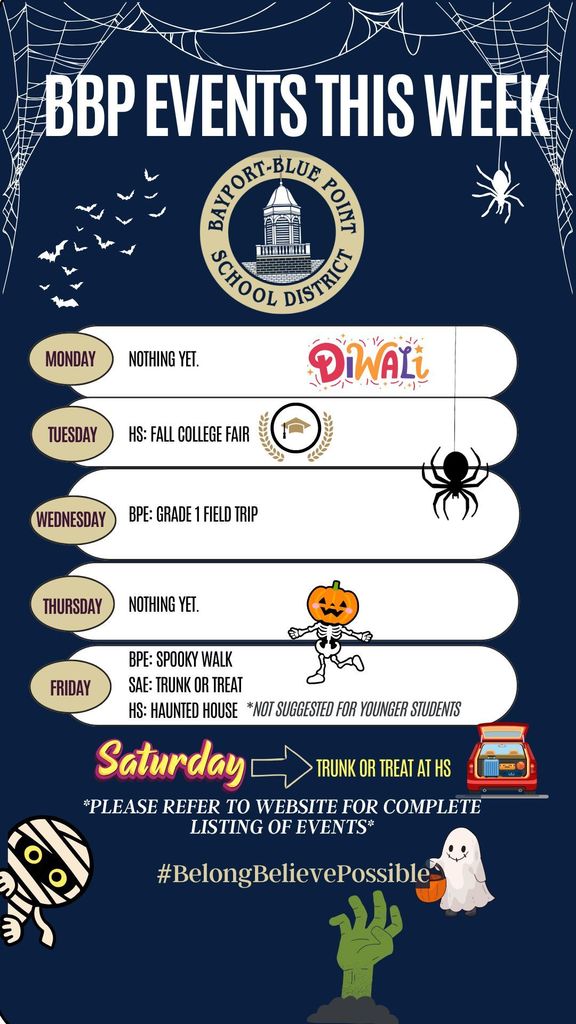 BBP Reminders for the Week