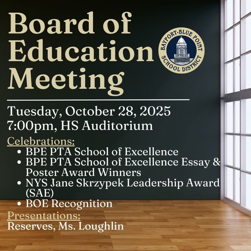 BOE Meeting Announcement