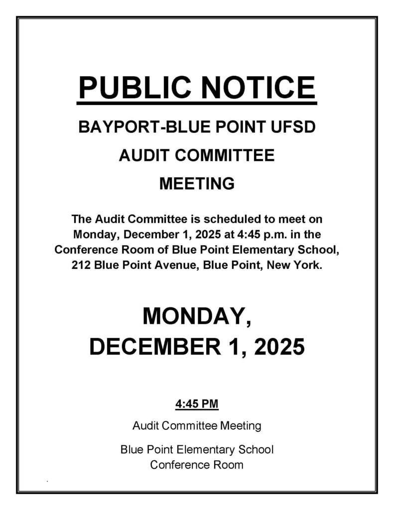 Audit Committee Public Notice