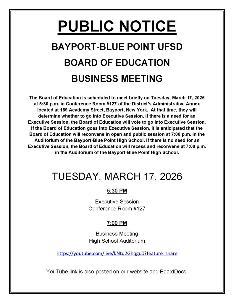 Board of Education Meeting