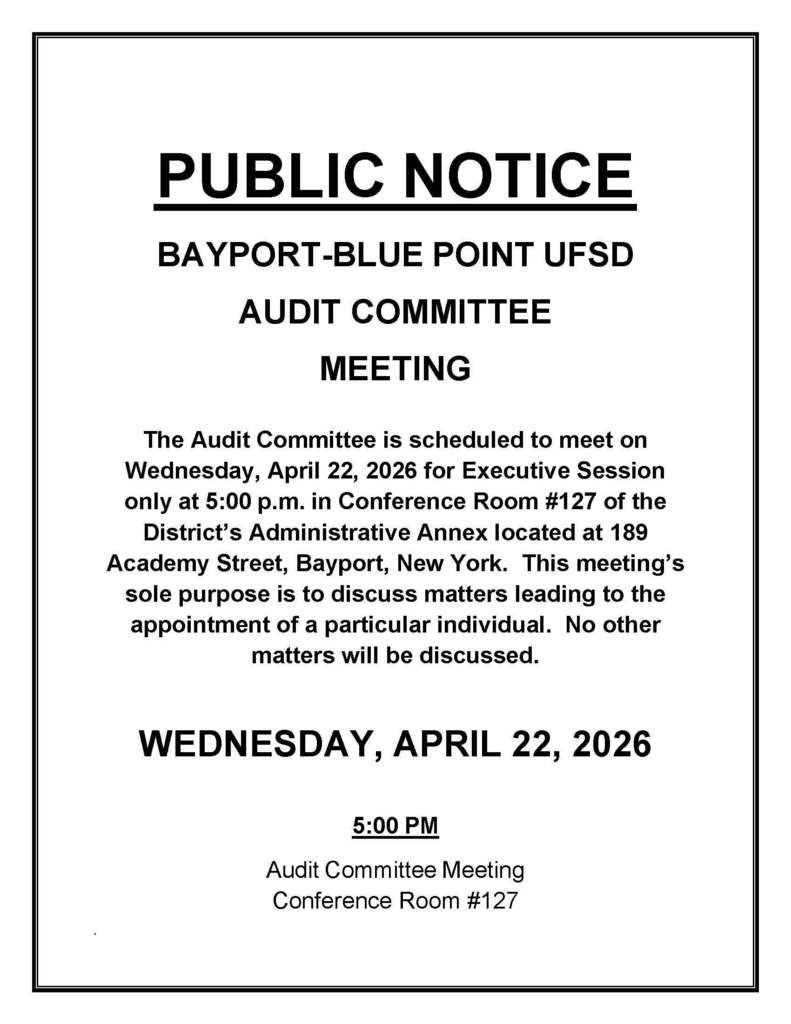 Audit Committee Public Notice