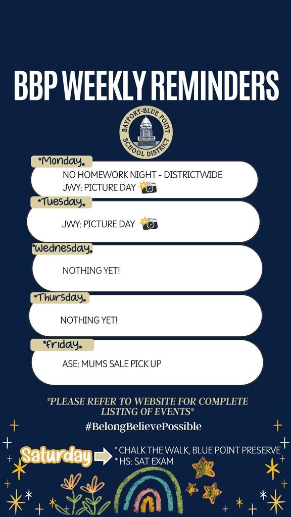 Weekly Reminders