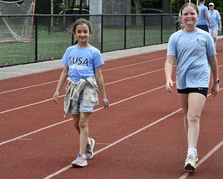  Bayport-Blue Point High School’s track came alive with energy and excitement as Academy Street students took part in the annual Carly Fun Run.