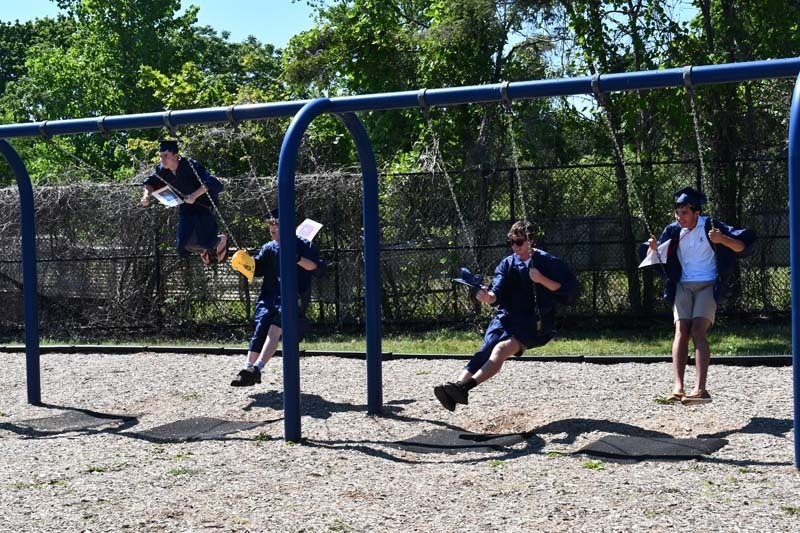 Bayport-Blue Point High School’s Class of 2026 took a trip back to where it all began as they returned to Sylvan Avenue, Blue Point and Academy Street elementary schools for the district’s annual senior walks.