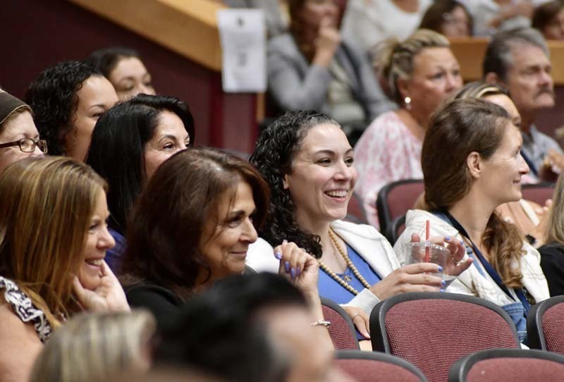 Adults listening to speech.