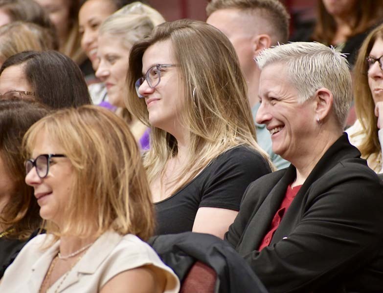 Adults listening to speech.