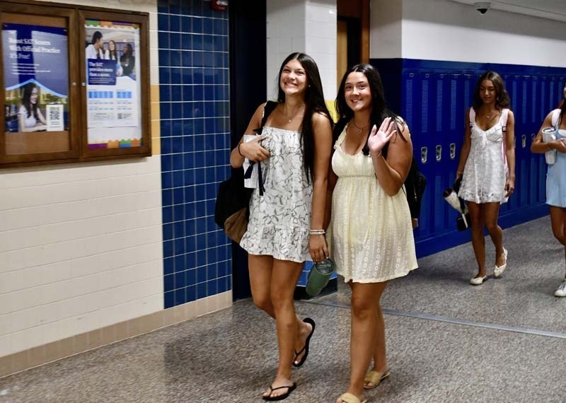 Students smiling together.