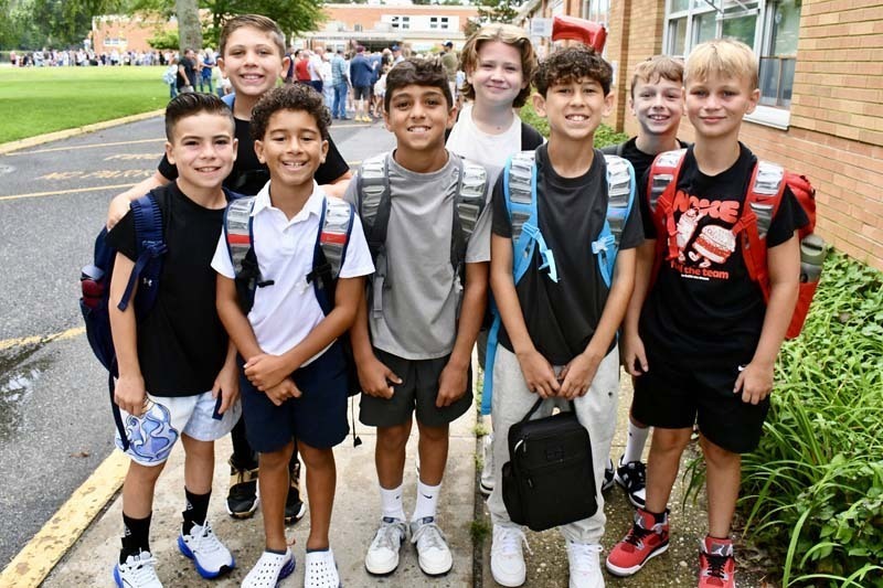 Students smiling together.