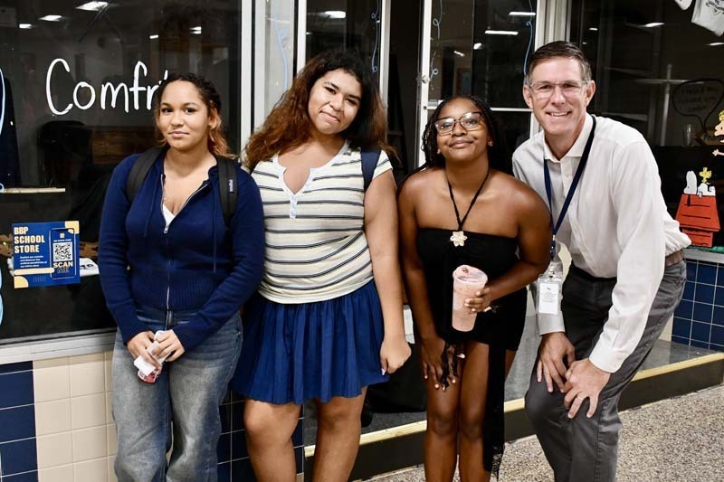 Students smiling together.