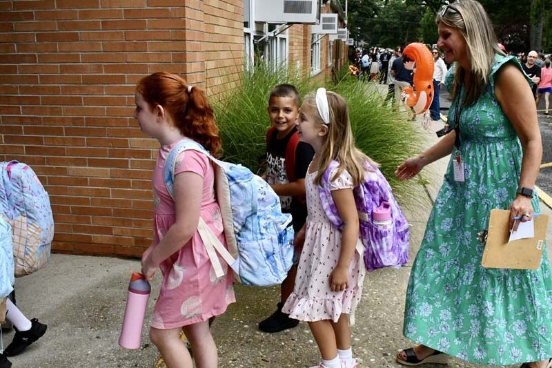 Students smiling together.