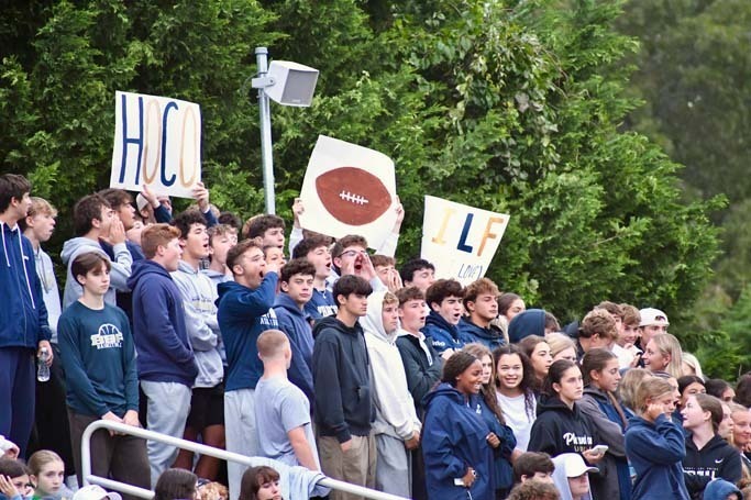 Students in stands.