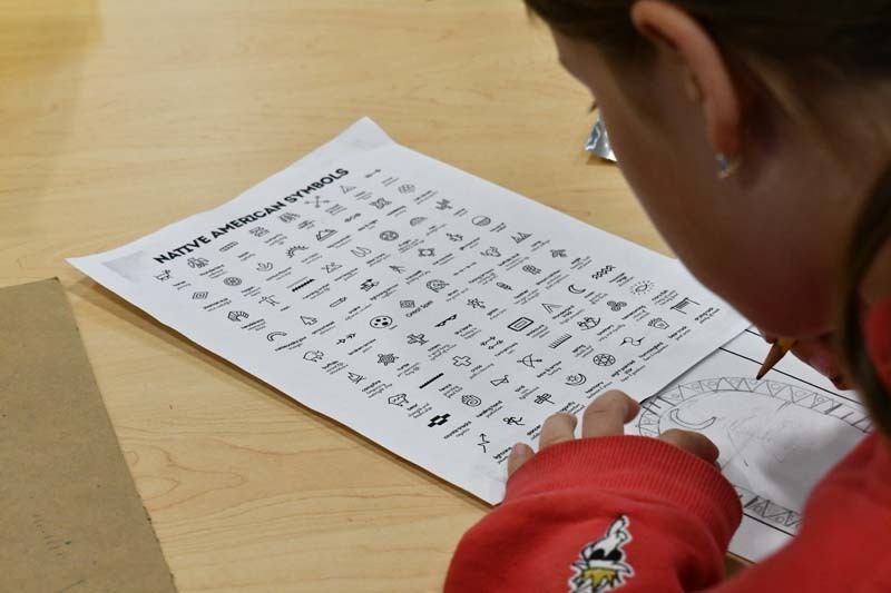 Student taking test.