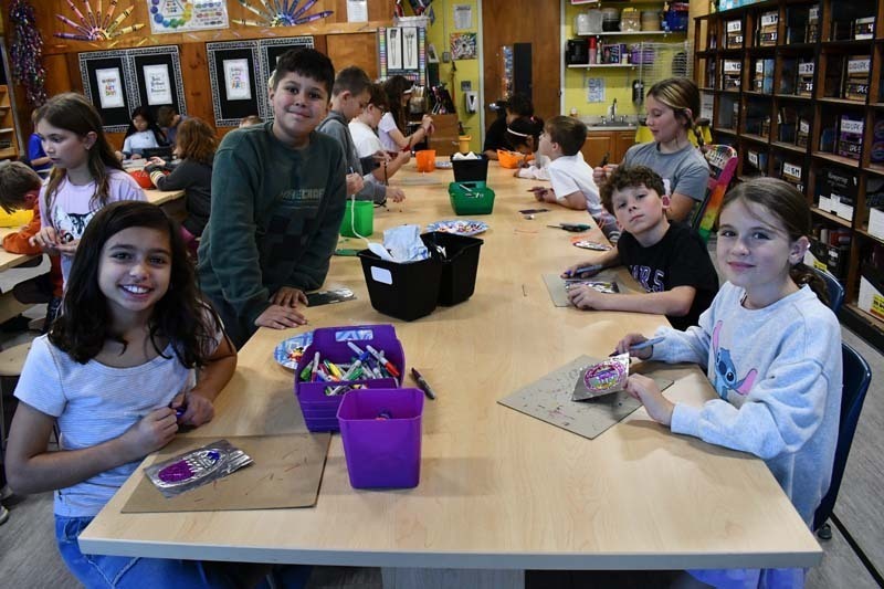 Students working on their projects.