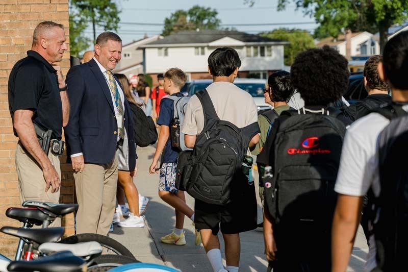 Bethpage schools were vibrating with excitement this morning as students returned for the first day of the 2025-26 school year. Arriving by bus, foot, car and bike, students greeted friends and teachers with hugs, high fives and big smiles.
