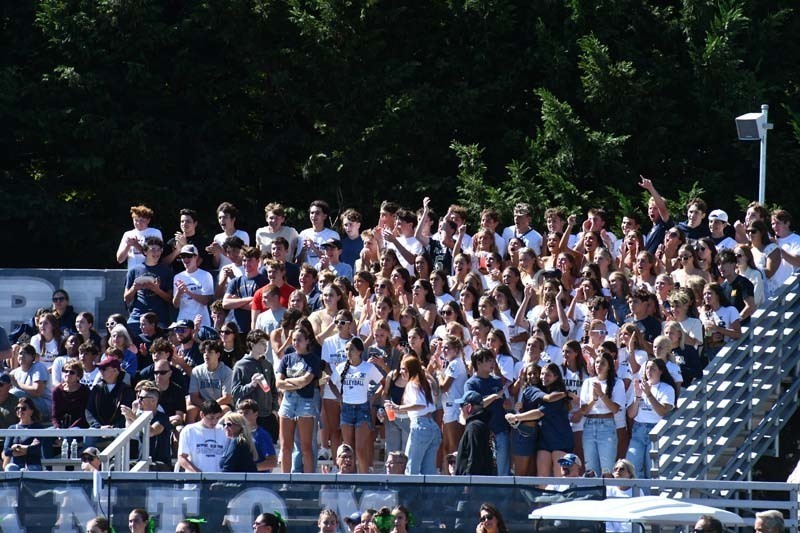 People watching in stands.