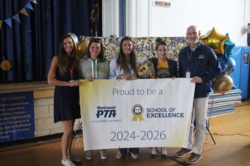 Blue Point celebrates National PTA School of Excellence honor with schoolwide assembly