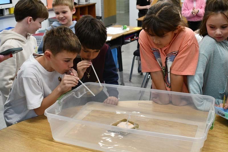 Academy Street third graders set sail with Mayflower-inspired STEAM challenge