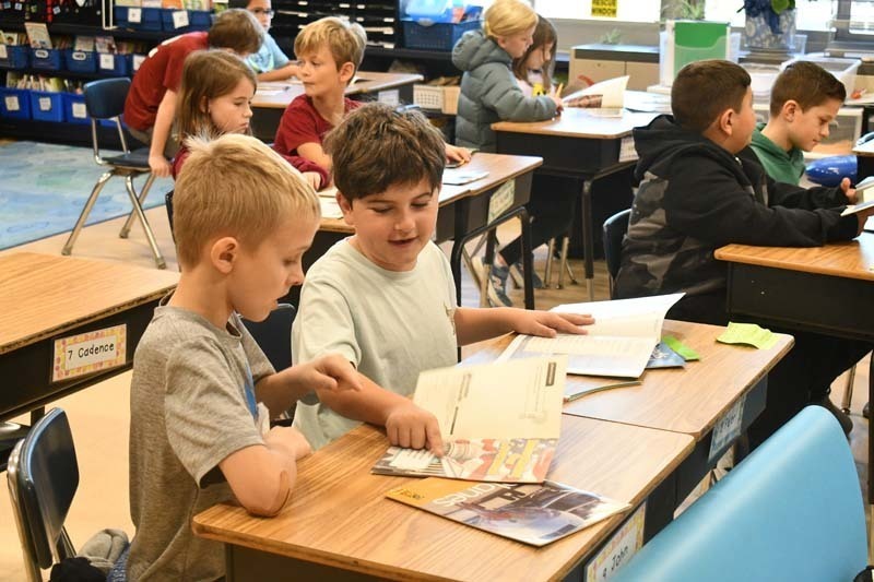 Third graders in Mrs. Varghese’s class at Sylvan Avenue recently began a new unit focused on nonfiction reading.