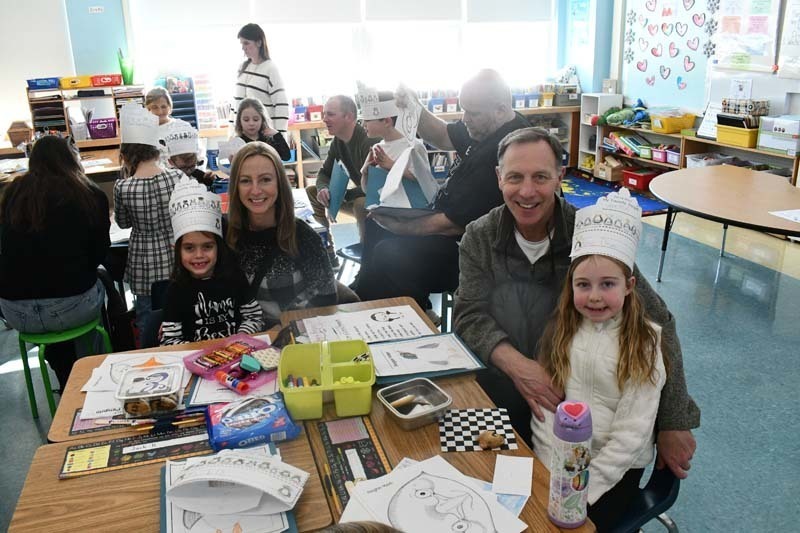 Academy Street first graders mark end of penguin unit with Black and White Day
