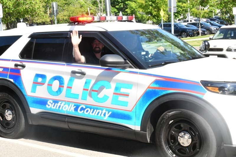 Picture of police trucks.