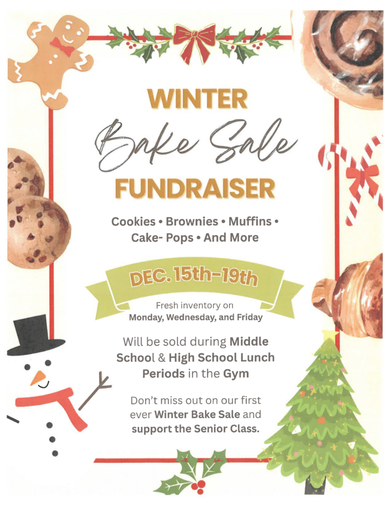 Senior Bake Sale Fundraiser