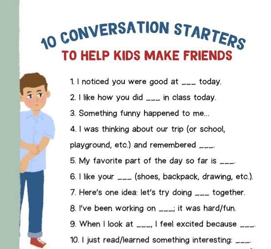 Conversation starters for elementary school students  
