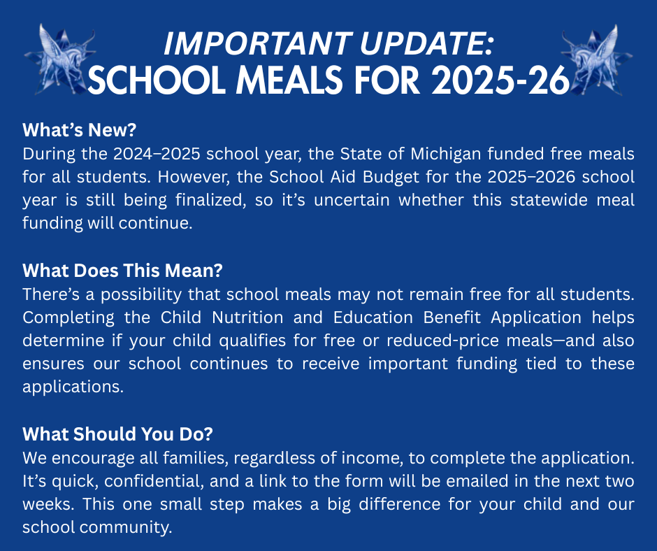 School Meal Update