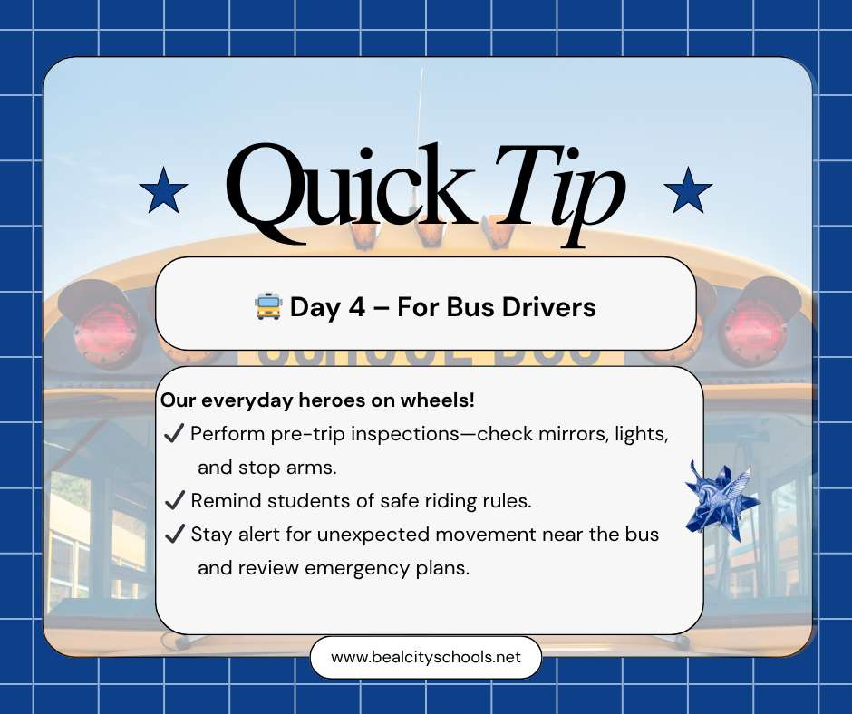 School Bus Safety Tip for Bus Drivers