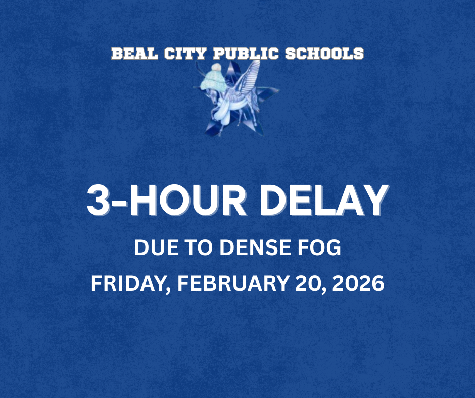 Beal City Schools and St. Joseph the Worker School will have a 3-hour delay today, Friday, February 20, 2026, due to dense fog. Continue to monitor the official notification channels for possible updates.