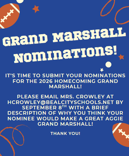 Grand Marshall nominations. 