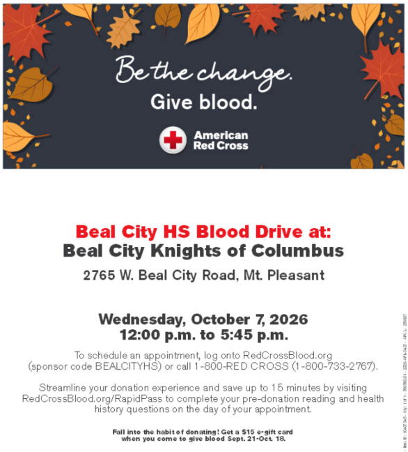 Upcoming blood drive!