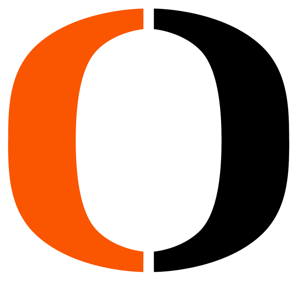 Beatrice O in orange and black
