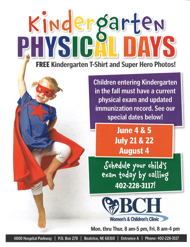 Get your physical for kindergarten