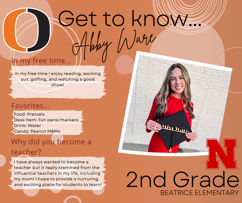 Welcome Ms. Abby Ware, 2nd Grade Beatrice Elementary
