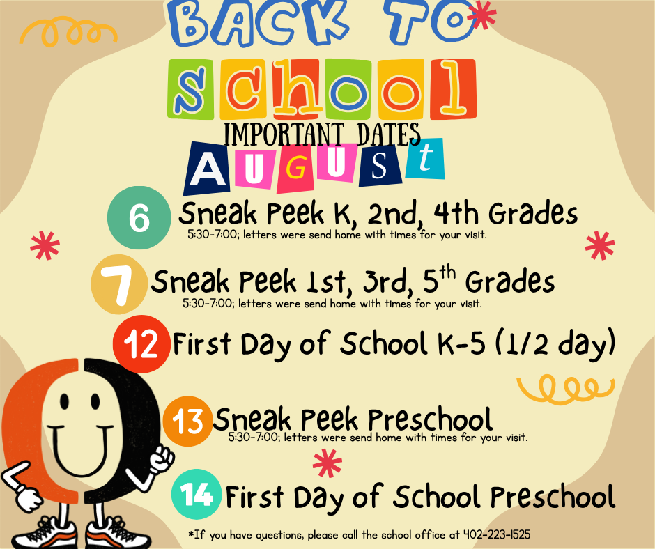 Back to school dates