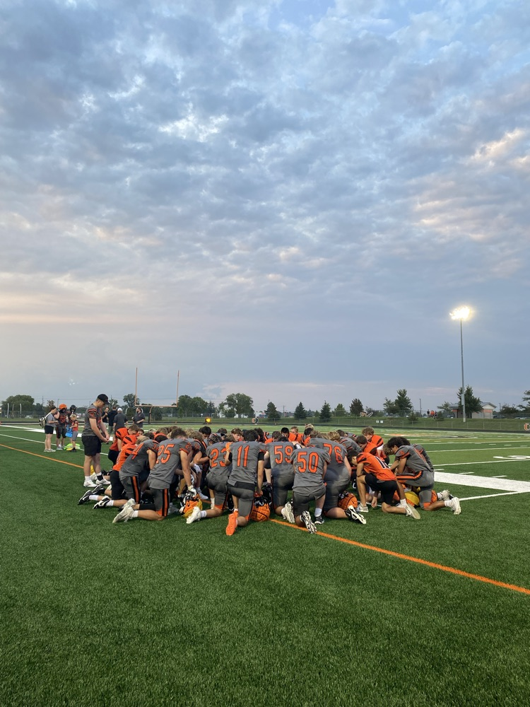 football before their scrimmage