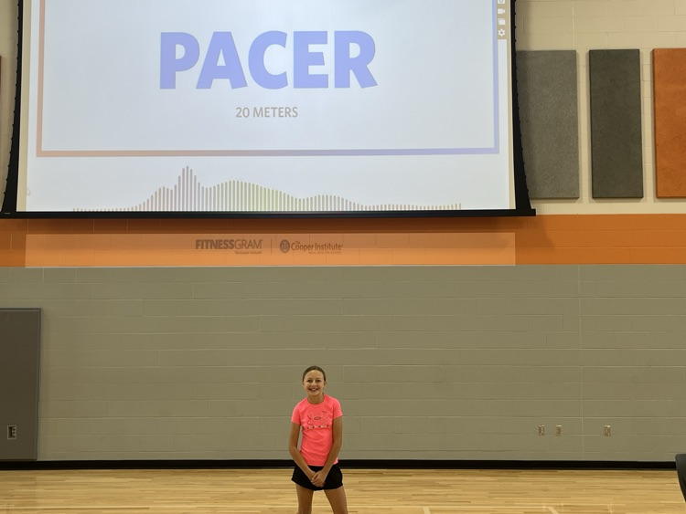 Addison Smith top girl performer in the pacer with 81 (4th and 5th grades) 